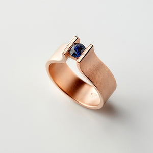 Tension Ring Blue Sapphire